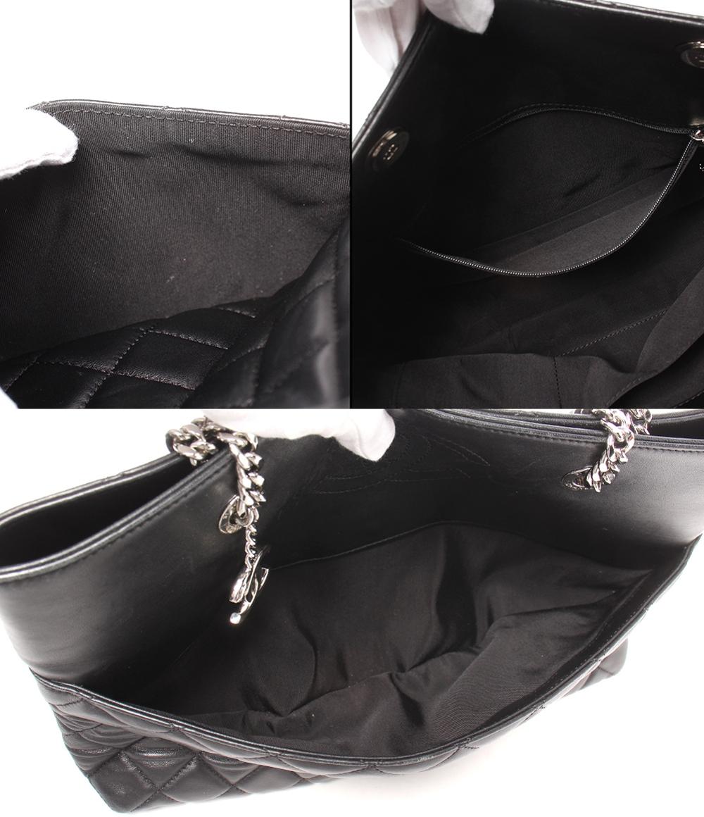 シャネル チェーントートバッグ ラムスキン シルバー金具 マトラッセ レディース CHANEL