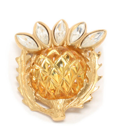 YVES SAINT LAURENT ブローチ パイナップルモチーフ レディース イヴ・サンローラン