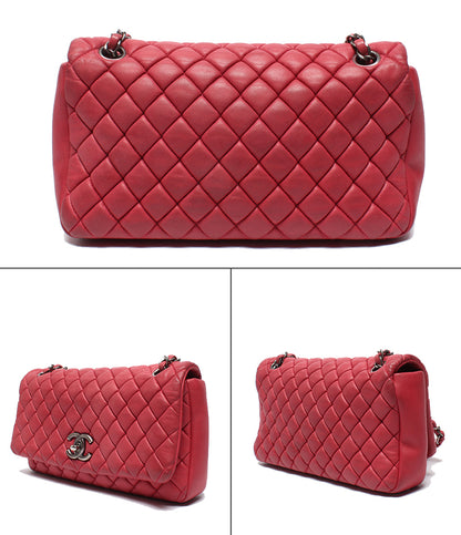 CHANEL チェーンショルダーバッグ シルバー金具 バブルキルト マトラッセ 17番台 肩掛け レディース シャネル