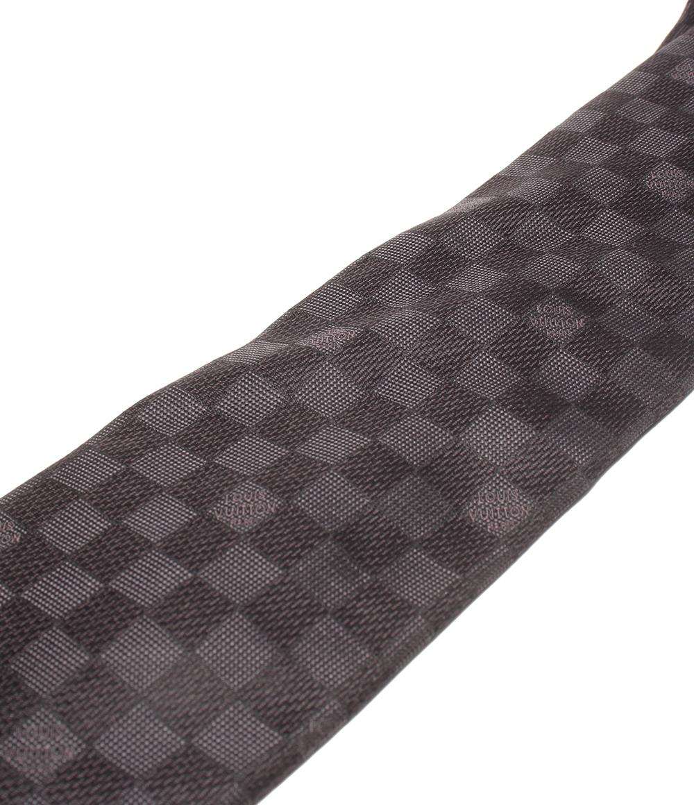 美品 LOUIS VUITTON ネクタイ シルク100% ダミエ メンズ ルイ・ヴィトン