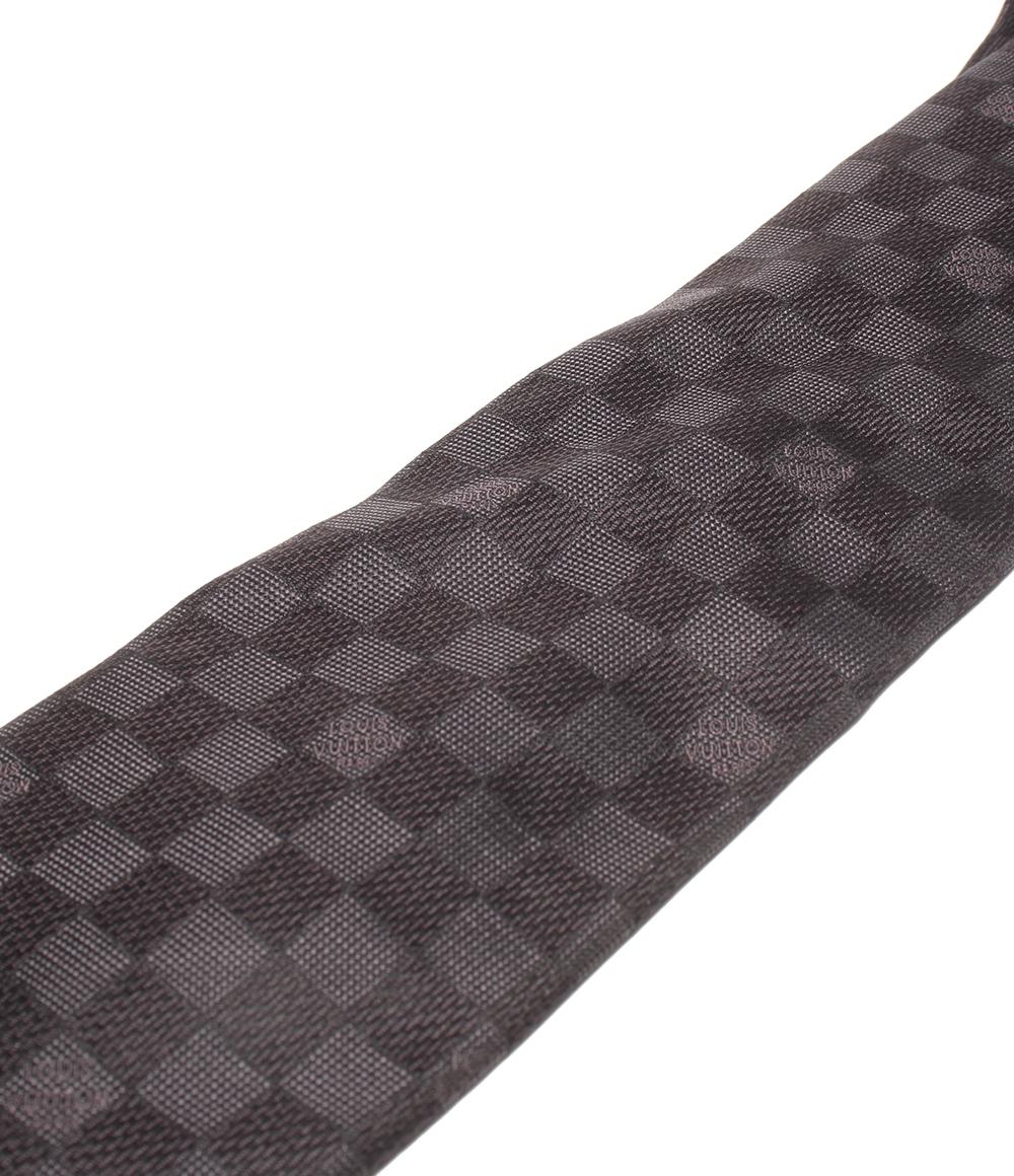美品 LOUIS VUITTON ネクタイ シルク100% ダミエ メンズ ルイ・ヴィトン