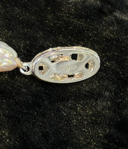 2連ロングネックレス SV 淡水パール レディース