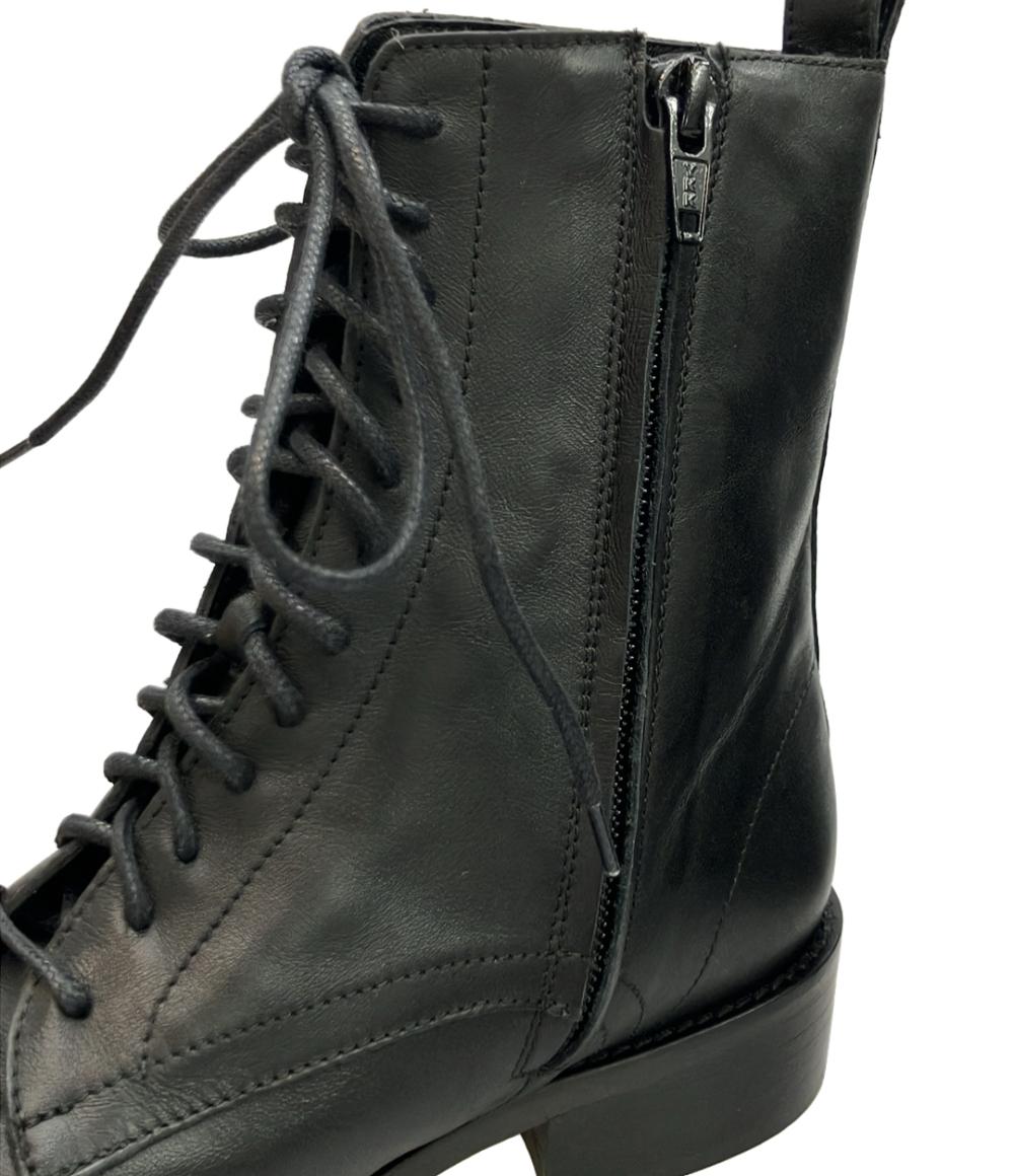 美品 FABIO RUSCONI レースアップブーツ ショートブーツ サイドジップ F-5893 レディース SIZE 37 (23.5cm) ファビオルスコーニ