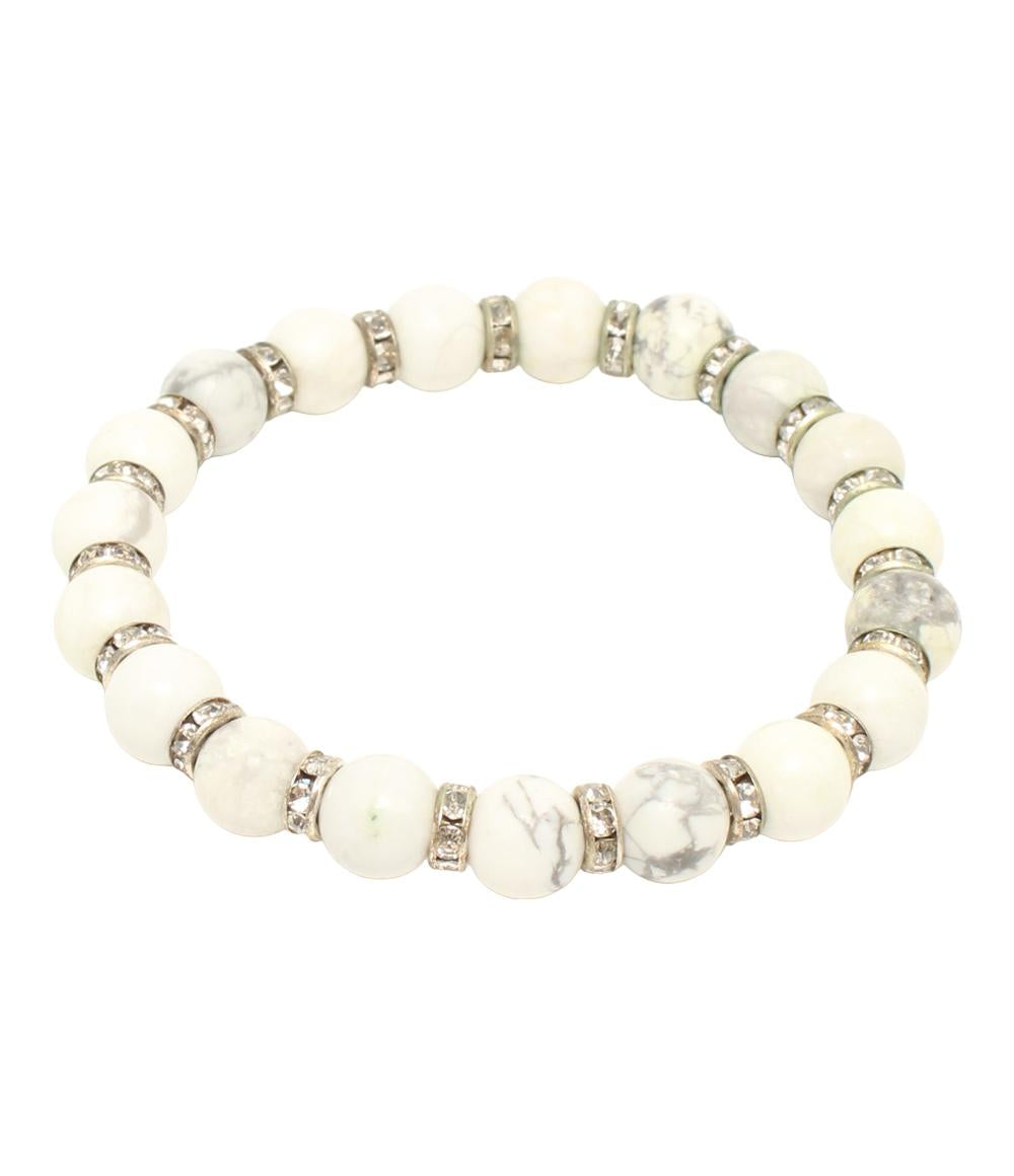 ブレスレット 3点セット ローズクォーツ アメジスト ハウライト レディース