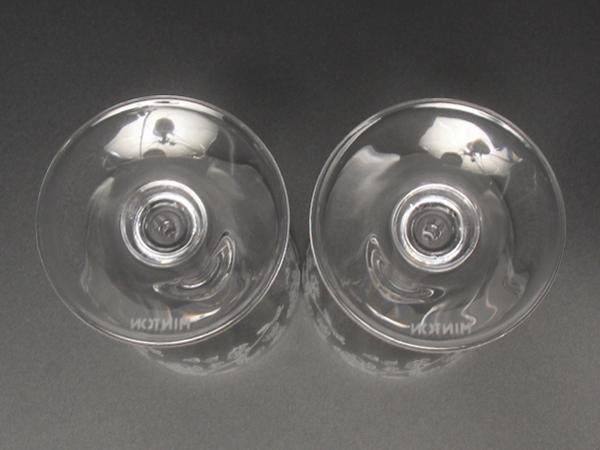 美品 ミントン ワイングラス 2点セット ペア ハドンホール クリスタル Minton