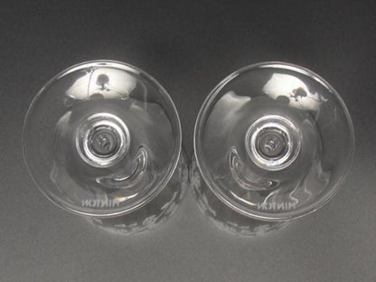 美品 ミントン ワイングラス 2点セット ペア ハドンホール クリスタル Minton