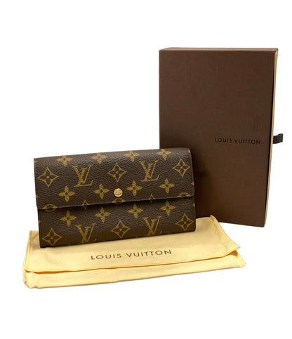 美品 LOUIS VUITTON 長財布 ポシェット ポルトモネ クレディ モノグラム M61725 レディース ルイ・ヴィトン