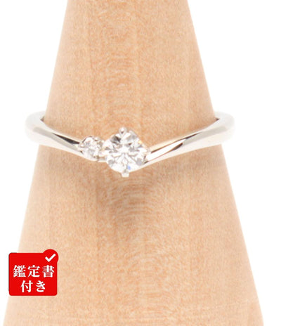 美品 ニワカ リング 指輪 Pt950 ダイヤ 0.181ct ダイヤ 0.04ct相当 レディース SIZE 12号 NIWAKA