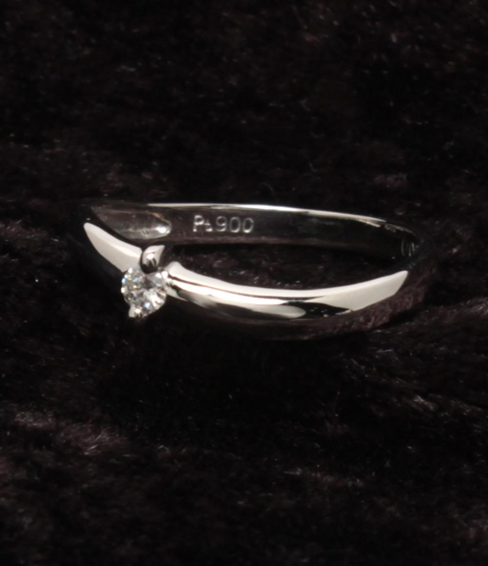 美品 リング 指輪 Pt900 ダイヤ 0.06ct レディース SIZE 12号