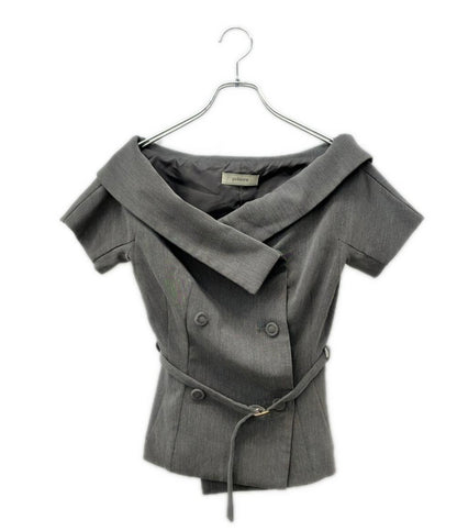 polaura 半袖 ショルカラーダブルボタンジャケット レディース SIZE F (M) ポローラ