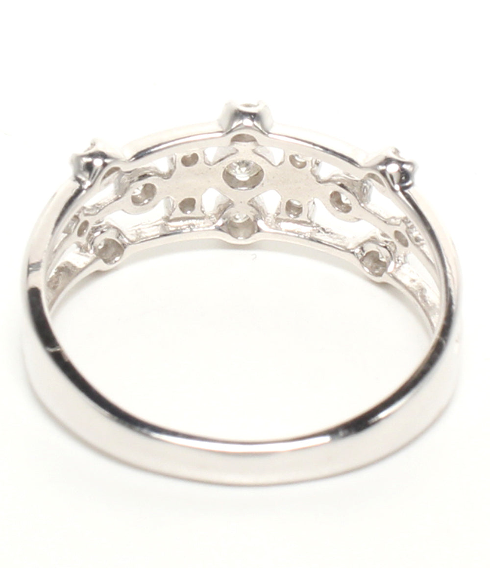 美品 リング 指輪 K10WG ダイヤ 0.25ct レディース SIZE 14号