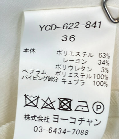 YOKO CHAN 長袖ワンピース フロントラッフルパール 22AW YCD-622-84122 レディース SIZE 36 (S) ヨーコチャン