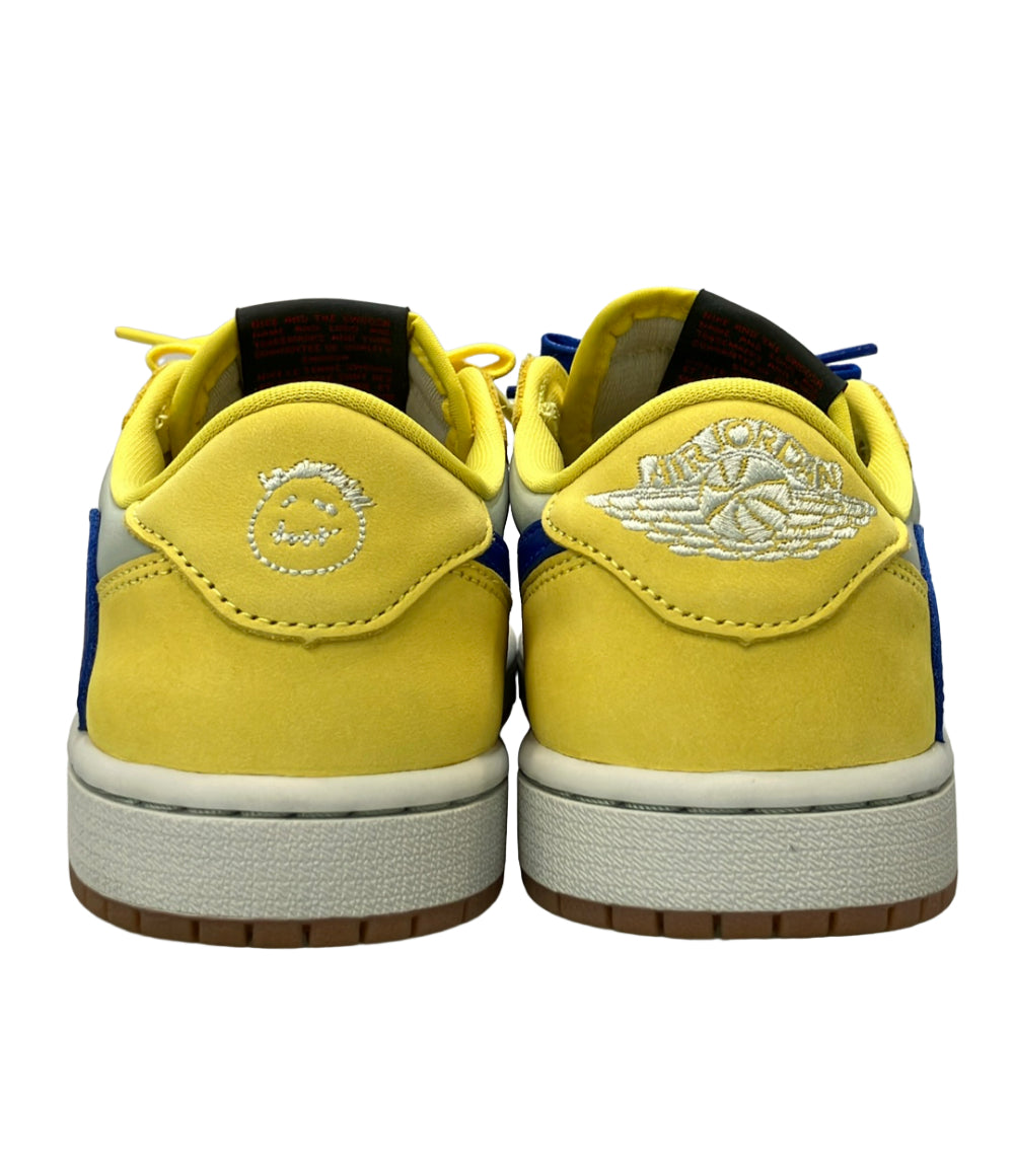 美品 NIKE Travis Scott ローカットスニーカー AIR JORDAN 1 RETRO LOW OG CANARY DZ4137-700 レディース SIZE 24.0 ナイキ トラヴィス・スコット