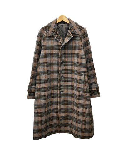 美品 ユナイテッドアローズ オンブレチェックバルカラーコート メンズ SIZE M UNITED ARROWS