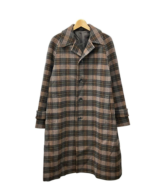 美品 ユナイテッドアローズ オンブレチェックバルカラーコート メンズ SIZE M UNITED ARROWS
