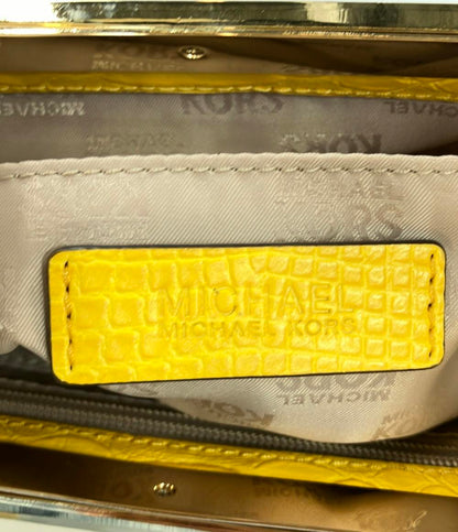 マイケルコース 2way パイソン型押しレザーハンドバッグ ミニショルダーバッグ 肩掛け レディース MICHAEL KORS