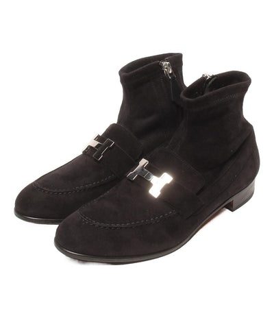 HERMES ショートブーツ スエード サントノーレ H金具 レディース SIZE 35 (22.5cm) エルメス