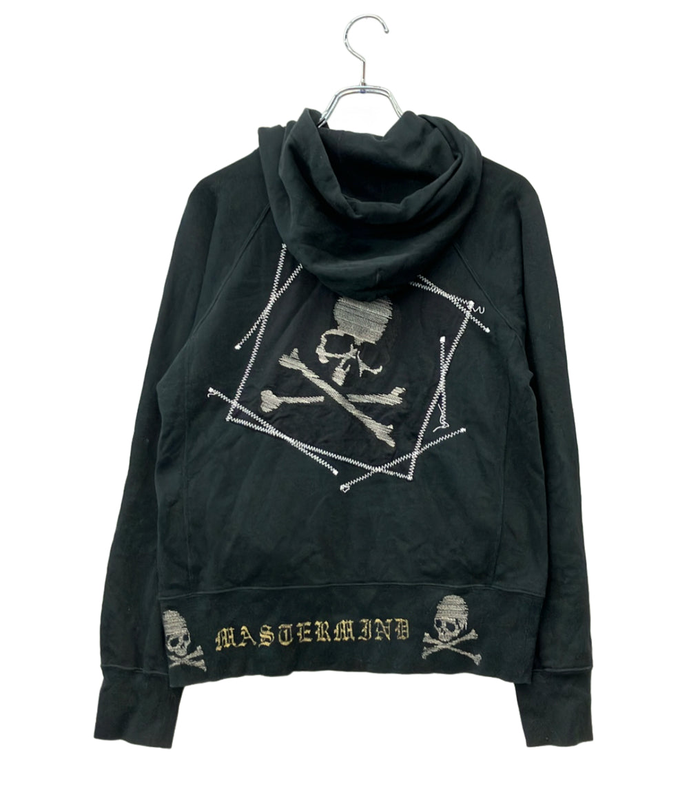 mastermind JAPAN パーカー 長袖 スウェット ダブルジップ バックスカル メンズ SIZE XS マスターマインドジャパン