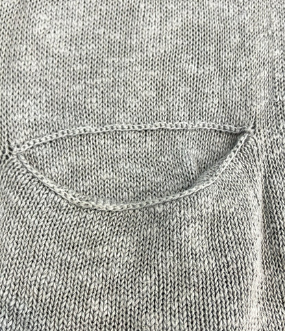 Yohji Yamamoto POUR HOMME 長袖 リネン混 オーバーサイズ マオカラーカーディガン メンズ SIZE 3 ヨウジヤマモトプールオム