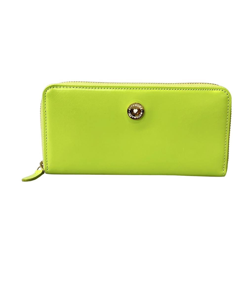 キタムラ 長財布 キタムラ 長財布 牛革 グリーン 箱付き・未使用