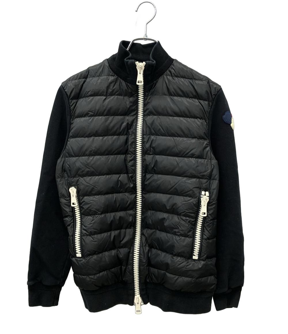 MONCLER ダウンジャケット ハイネック 軽量ナイロン スウェット 切替 MAGLIA CARDIGAN C10918405500 メンズ SIZE L モンクレール
