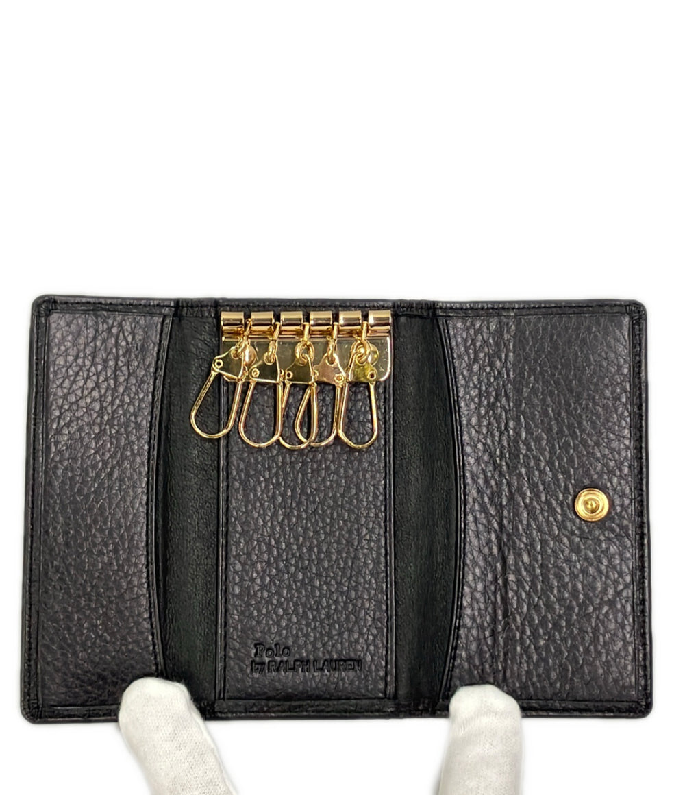 美品 POLO RALPH LAUREN 5連キーケース 牛革 メンズ ポロ・ラルフローレン
