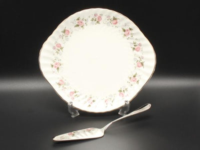 美品 ミントン B＆Bプレート 皿 27cm ケーキサーバー 2点セット スプリングブーケ Minton