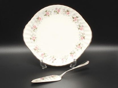 美品 ミントン B＆Bプレート 皿 27cm ケーキサーバー 2点セット スプリングブーケ Minton