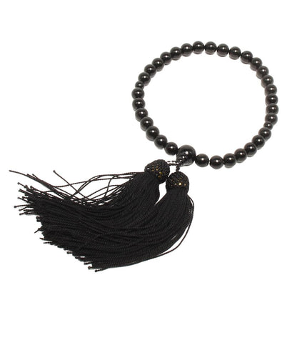 ネックレス イヤリング 念珠 ジェット 3点セット レディース