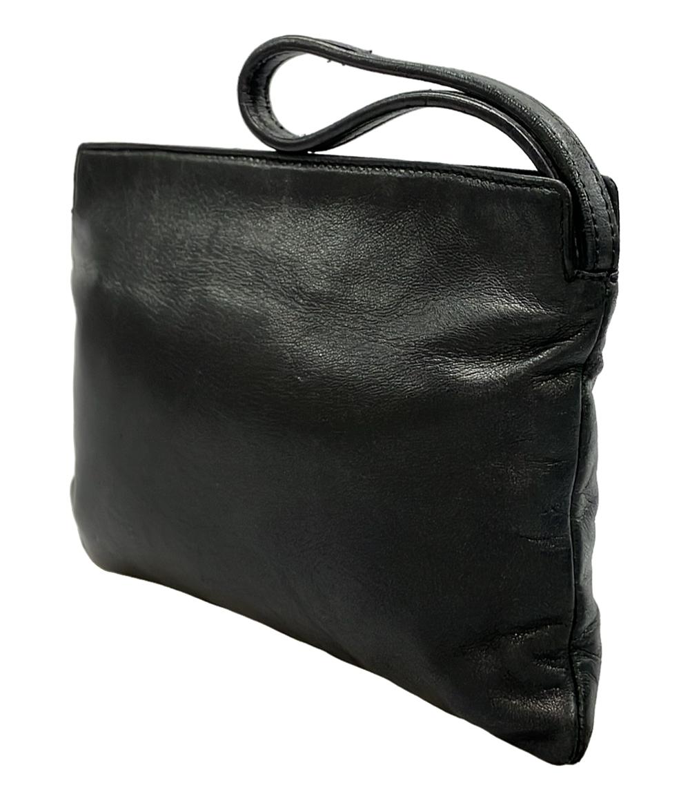 美品　ロエベ　レザー　アクセサリーポーチ　ハンドバッグ　ブラック 美品 ロエベ レザー アクセサリーポーチ ハンドバッグ ブラック 【公式
