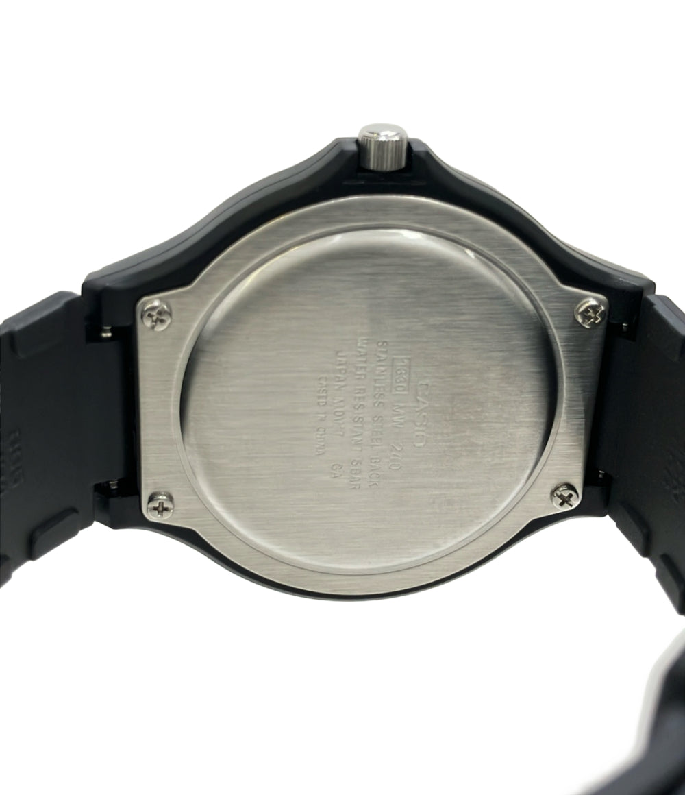 美品 CASIO 腕時計 クオーツ ブラック MW-240 メンズ カシオ