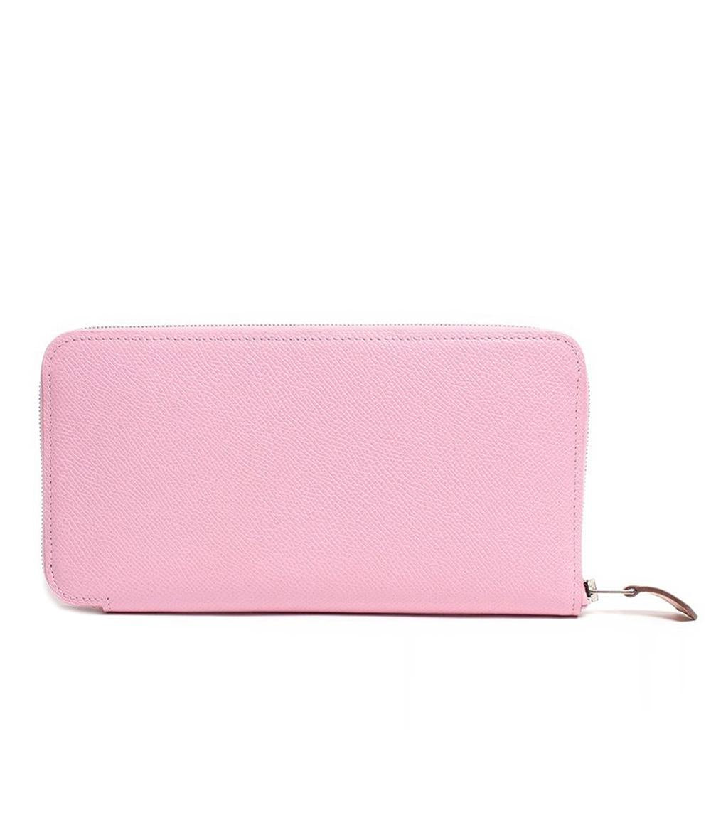 美品 エルメス ラウンドジップ長財布 D刻印 シルバー金具 アザップ