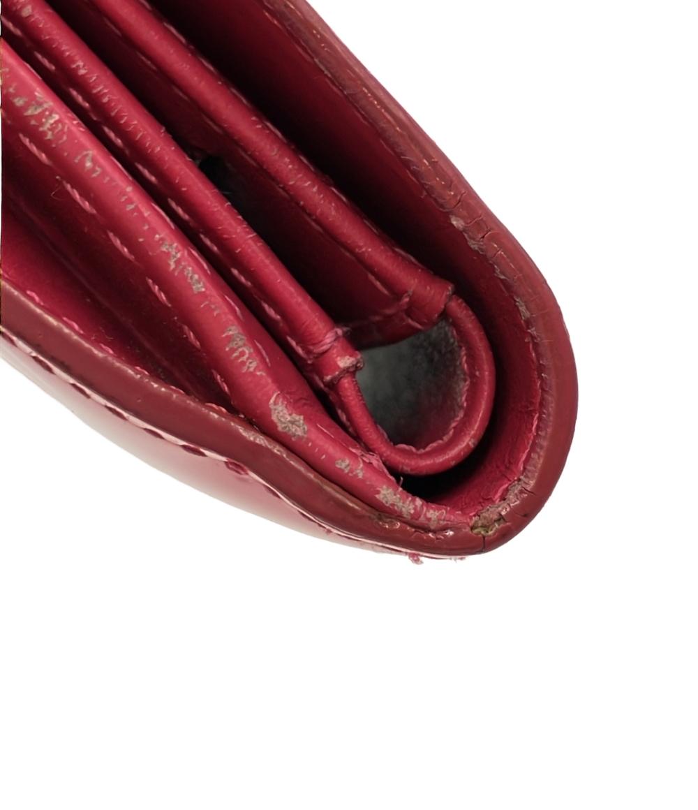 訳あり LOUIS VUITTON Wホック 二つ折り財布 ポルトモネビエカルトクレディ ヴェルニ M91248 レディース ルイ・ヴィトン
