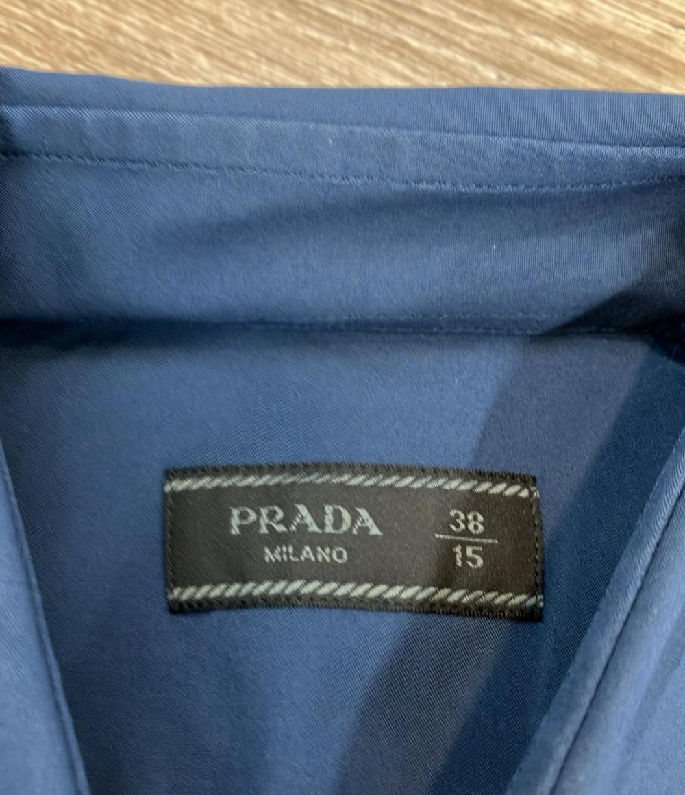 PRADA 長袖シャツ レギュラーカラー ロングスリーブ ストレッチポプリン スリムフィット UCM608 F62 メンズ SIZE 38 (M) プラダ