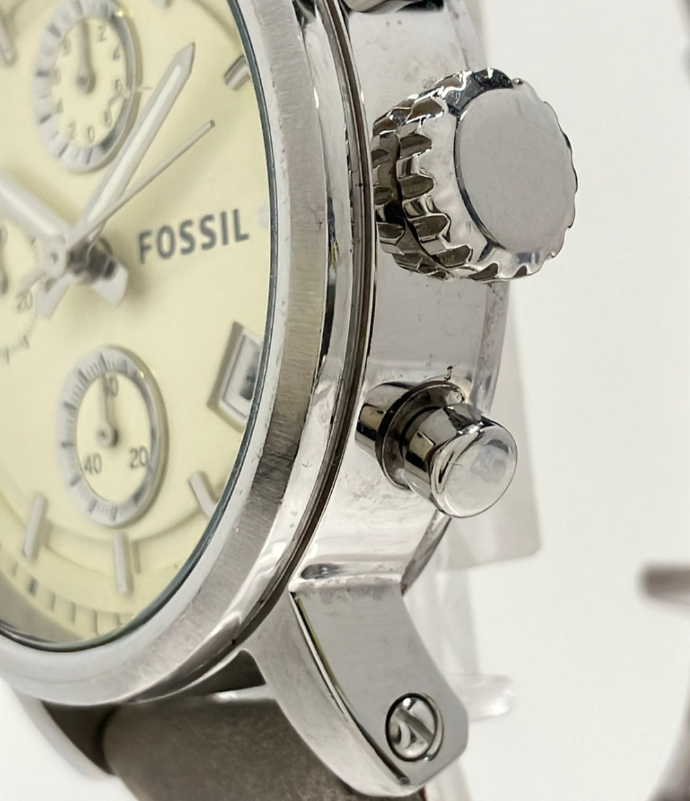 FOSSIL 腕時計 クオーツ アイボリー C181018 メンズ フォッシル
