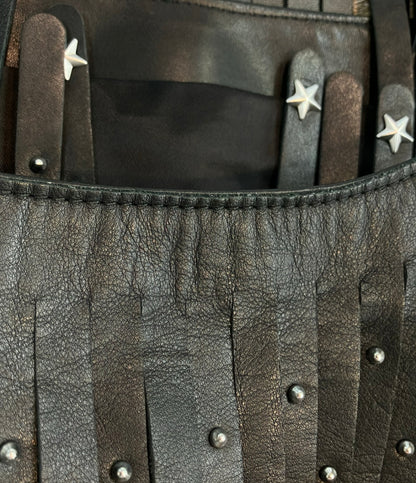 COACH カーブレザー フリンジベスト 86954 レディース SIZE 4 コーチ