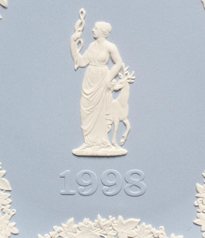 ウェッジウッド イヤープレート 飾り皿 19cm ジャスパー 1998 WEDGWOOD