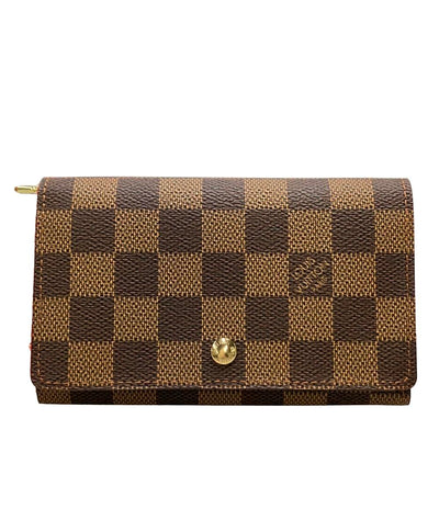 LOUIS VUITTON 二つ折り財布 ポルトモネ ビエ トレゾール ダミエ エベヌ N61730 レディース メンズ ルイ・ヴィトン