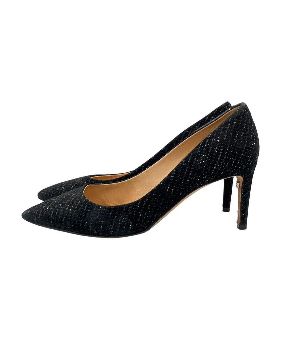Salvatore Ferragamo パンプス チェック柄 ラメ レディース SIZE 7 D サルヴァトーレフェラガモ