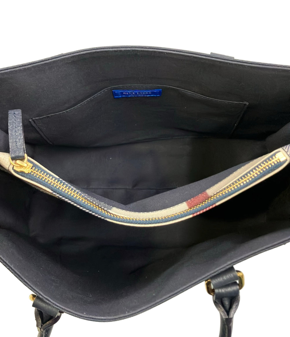 美品 BLUE LABEL CRESTBRIDGE 2WAY トートバッグ ショルダーバッグ