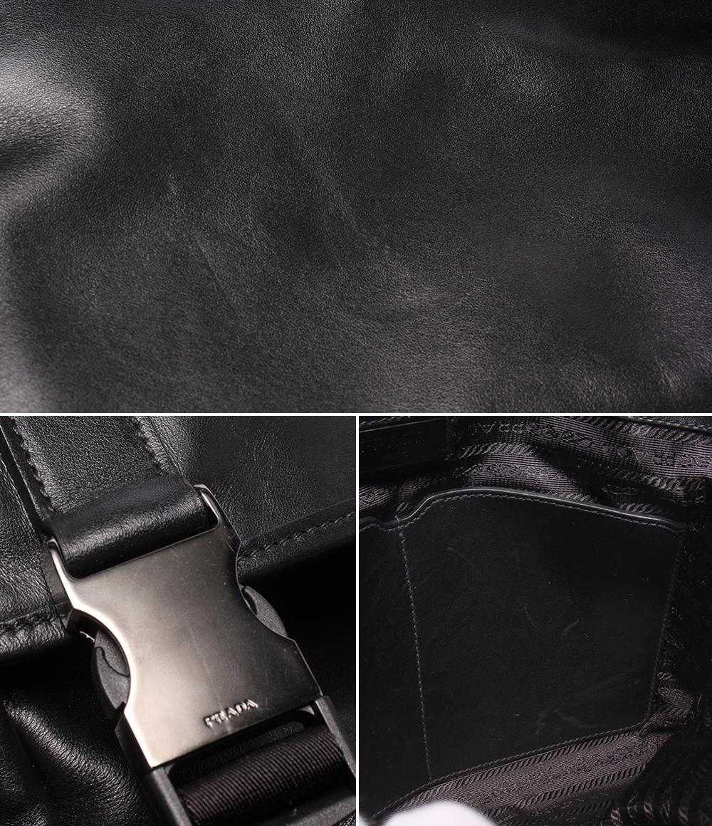 PRADA レザー ショルダーバッグ メッセンジャーバッグ 斜め掛け メンズ レディース プラダ