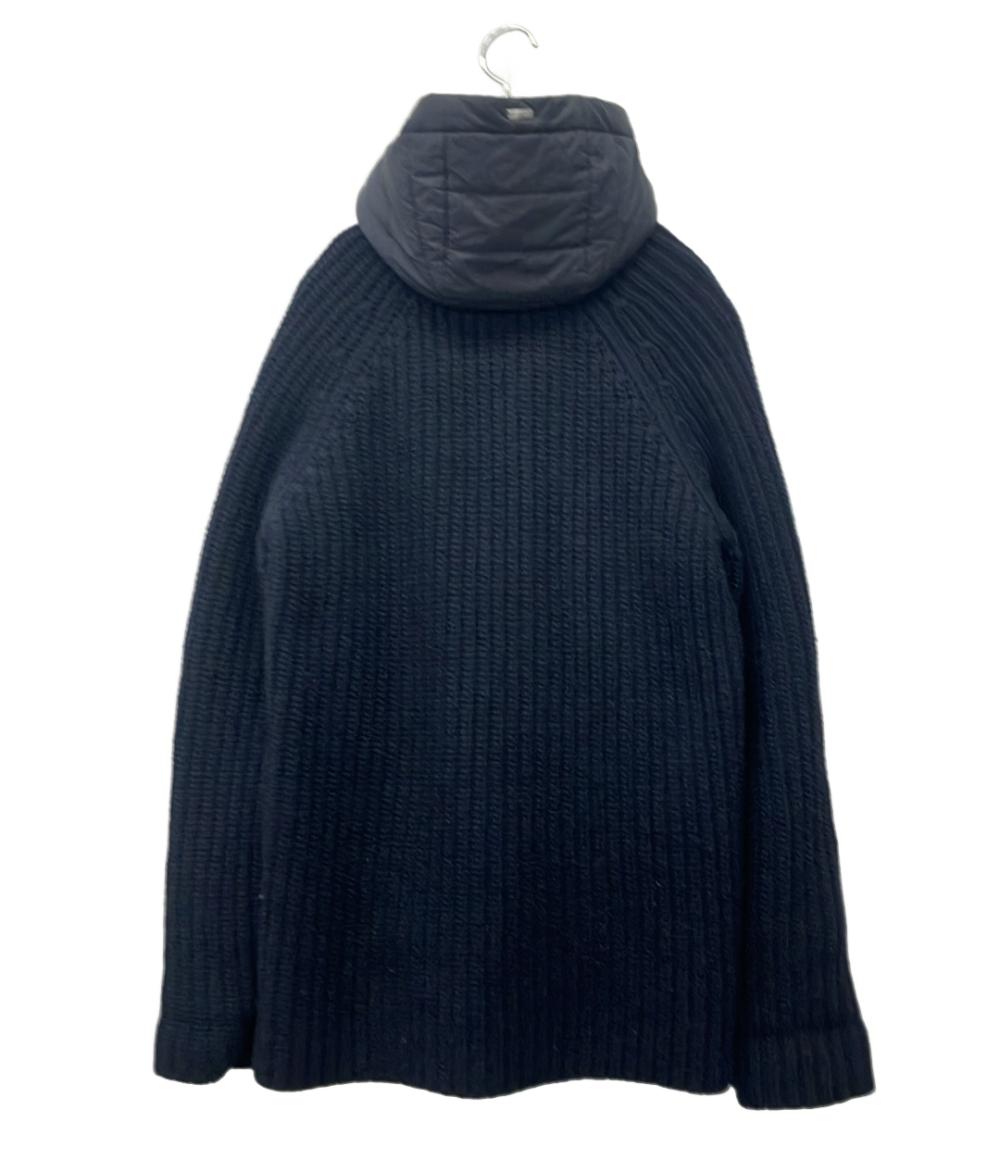 Herno 長袖カーディガン ニット フロントボタン フード スタンドカラー ライナー中綿入りナイロン mc000150u 70016-9200 メンズ SIZE 48 (L) ヘルノ