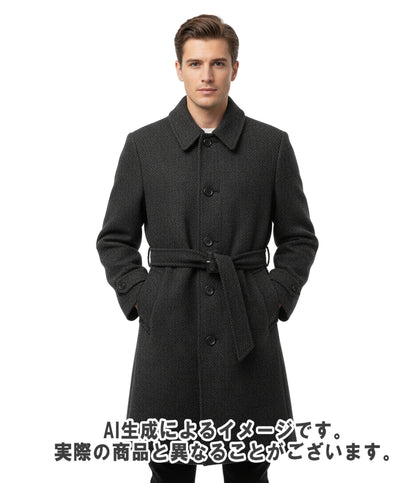 POLO RALPH LAUREN ステンカラーコート ウール ヘリンボーン イタリア製 アメリカンカジュアル メンズ SIZE 40 (M) ポロ・ラルフローレン