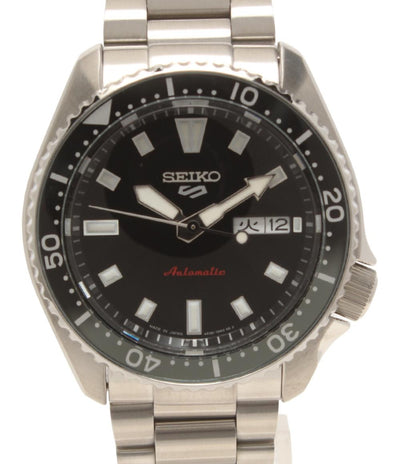 美品 セイコー 腕時計 5 SPORTS 自動巻き ブラック SBSA305 メンズ SEIKO