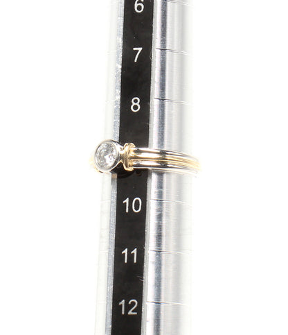 美品 NINA RICCI リング 指輪 K18 Pt900 ダイヤ 0.25ct レディース SIZE 9号 ニナリッチ