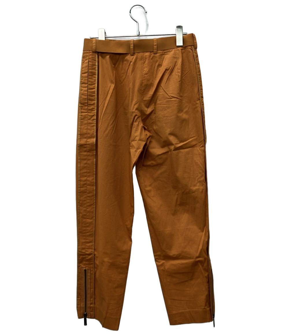 Emporio Armani テーパードパンツ ライン タック 裾ジップ グログランリボン レディース SIZE 38 (M) エンポリオ・アルマーニ