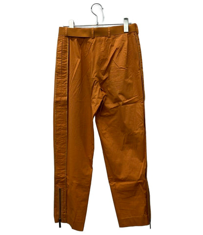 Emporio Armani テーパードパンツ ライン タック 裾ジップ グログランリボン レディース SIZE 38 (M) エンポリオ・アルマーニ