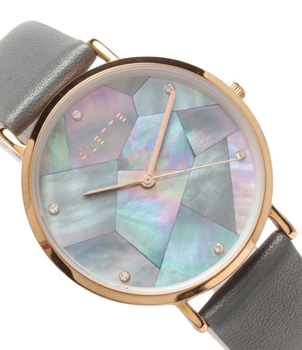 美品 ALLETE BLANC 腕時計 クオーツ レディース アレットブラン