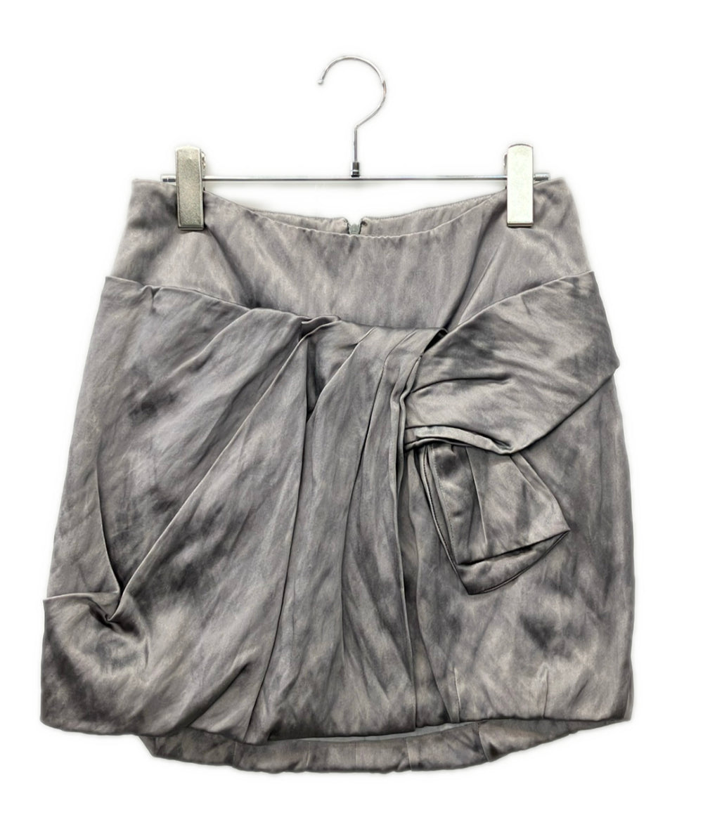 PRADA シルク混 アシンメトリー リボン ミニスカート P1726U レディース SIZE 38 (M) プラダ