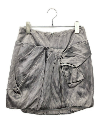 PRADA シルク混 アシンメトリー リボン ミニスカート P1726U レディース SIZE 38 (M) プラダ